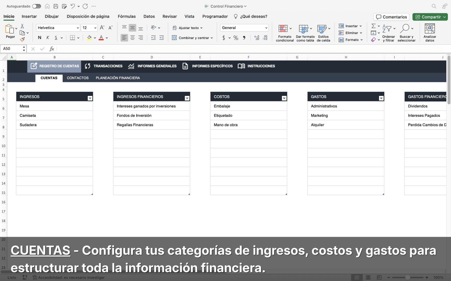 Control Financiero Para Negocios
